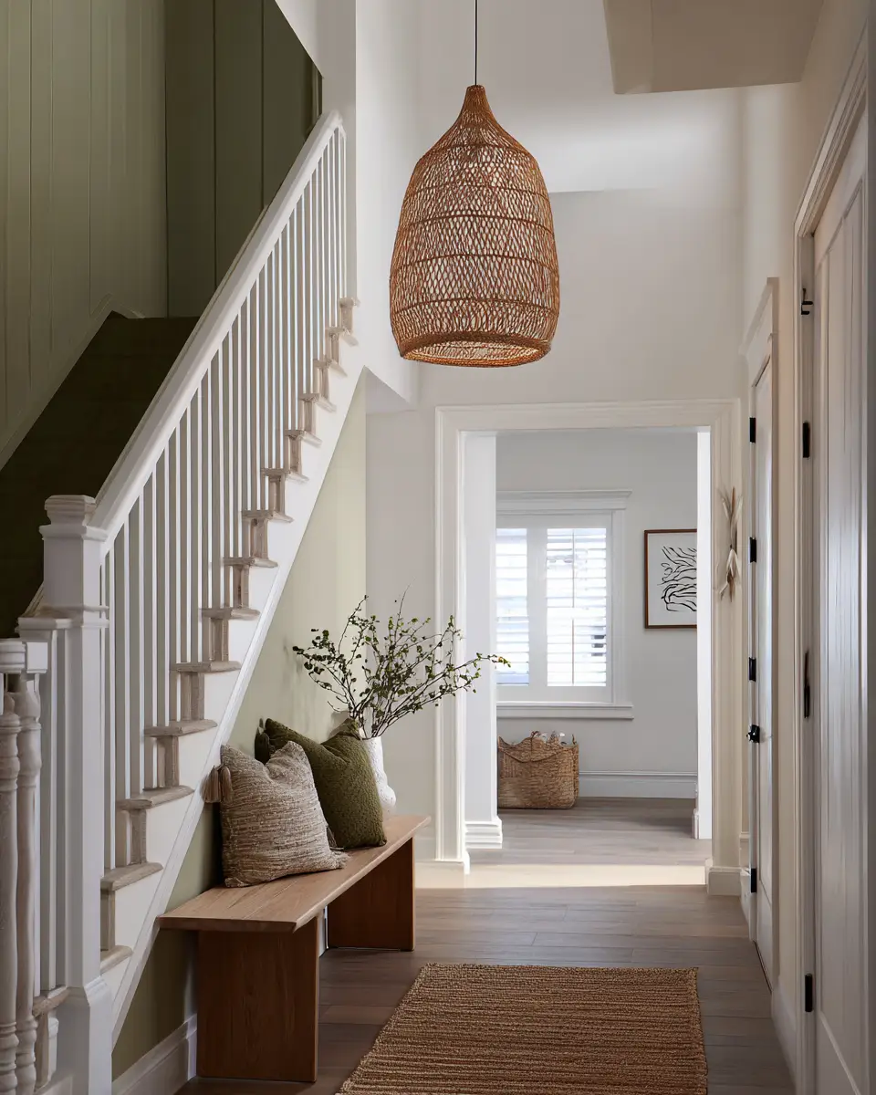 Olive Green Coastal Entryway Decor Ideas