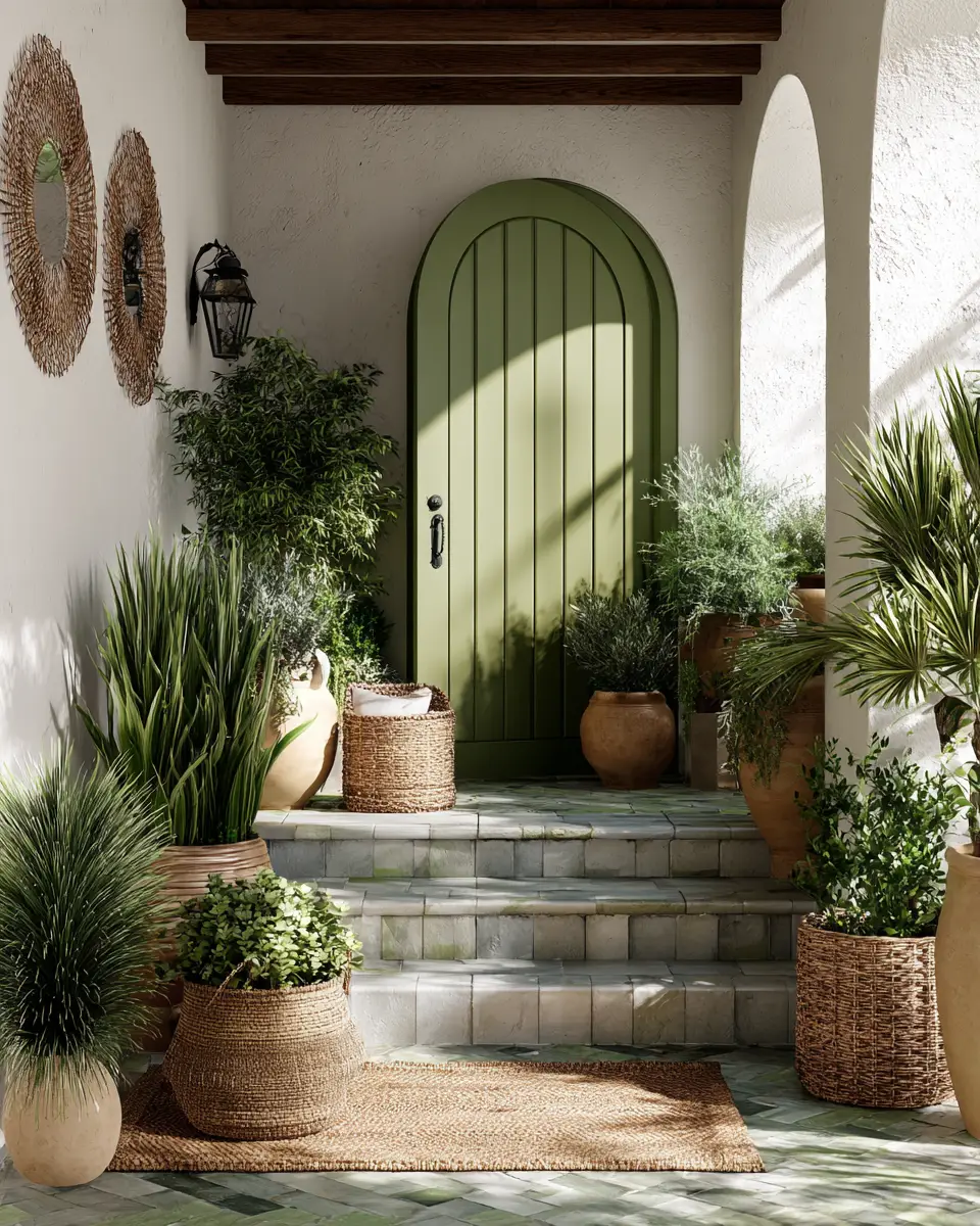 Olive Green Coastal Entryway Decor Ideas