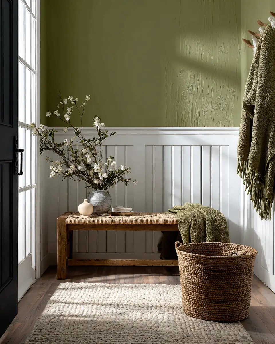 Olive Green Coastal Entryway Decor Ideas
