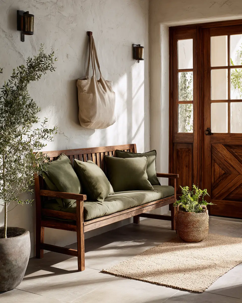 Olive Green Coastal Entryway Decor Ideas