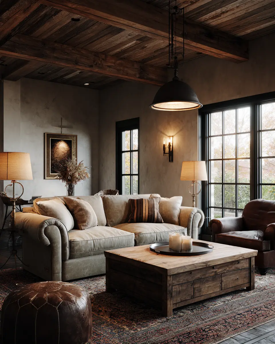 Olive Green Farmhouse Living Room Decor Ideas