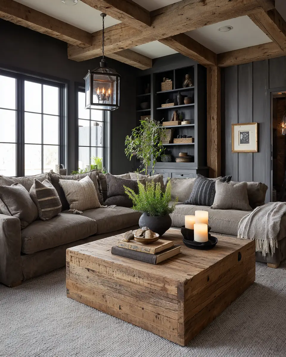 Olive Green Farmhouse Living Room Decor Ideas