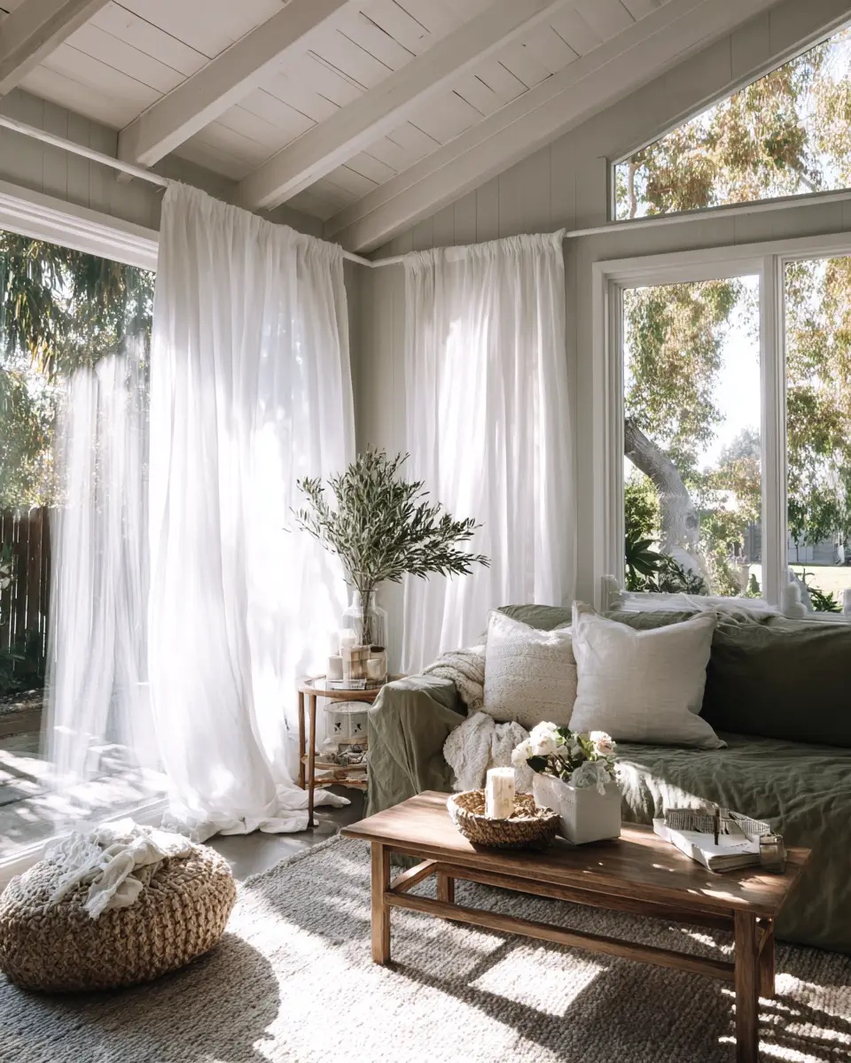 Olive Green Farmhouse Living Room Decor Ideas