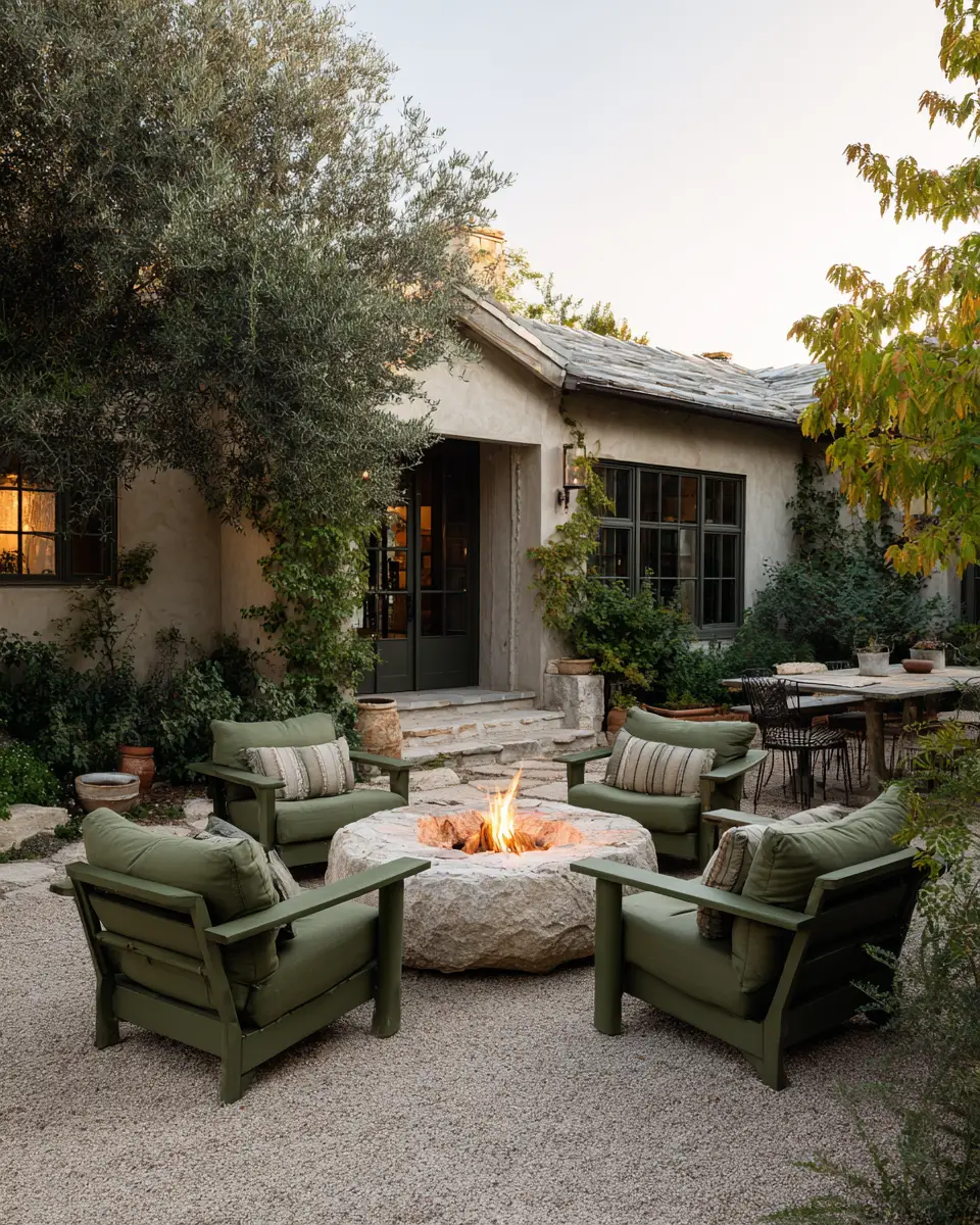 Olive Green Farmhouse Patio Decor Ideas - Featured