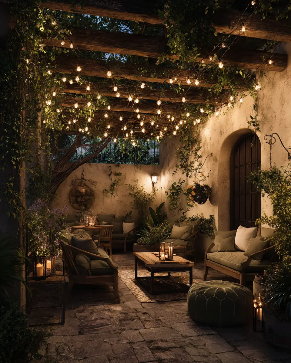 Olive Green Farmhouse Patio Decor Ideas