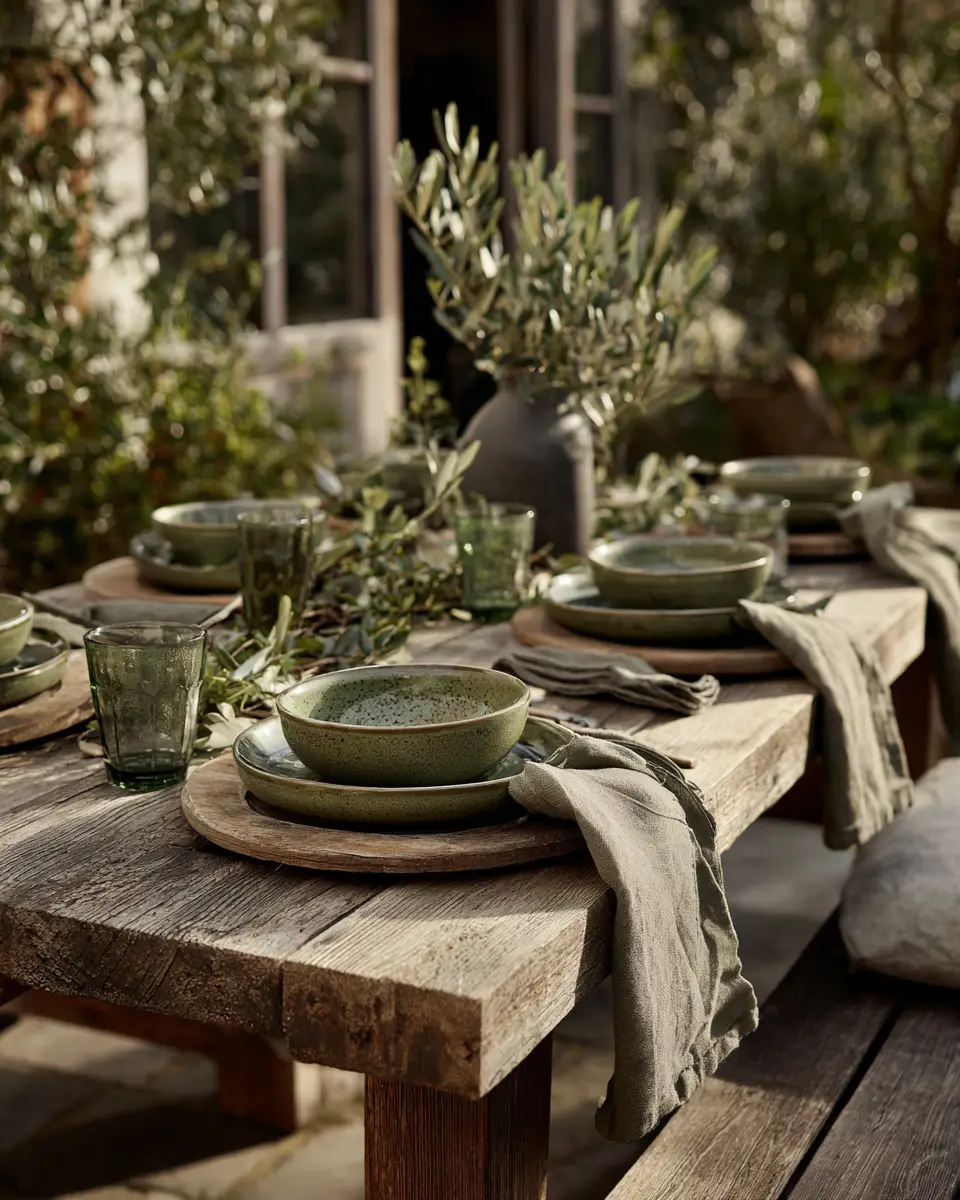 Olive Green Farmhouse Patio Decor Ideas
