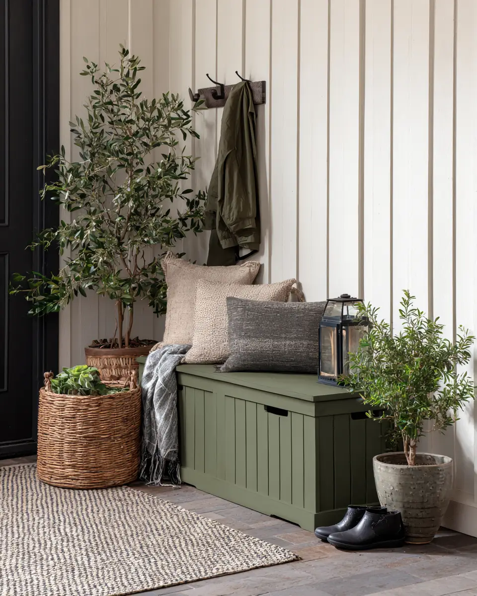 Olive Green Farmhouse Patio Decor Ideas