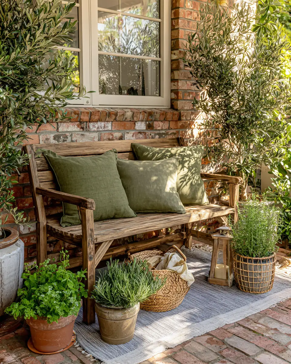 Olive Green Farmhouse Patio Decor Ideas