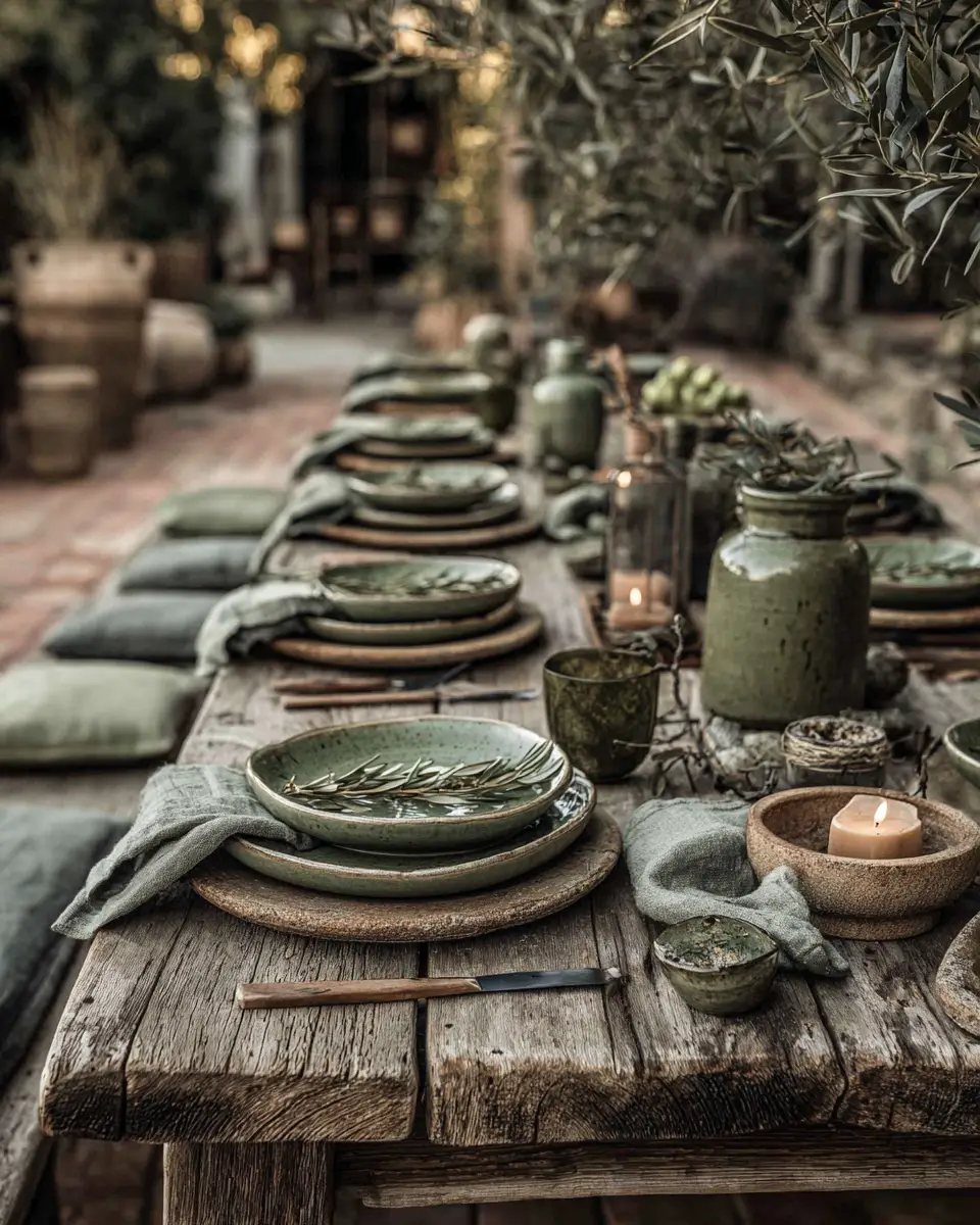 Olive Green Farmhouse Patio Decor Ideas