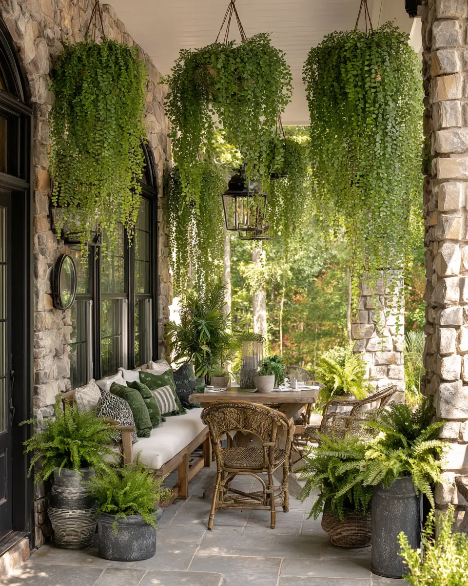 Olive Green Farmhouse Patio Decor Ideas