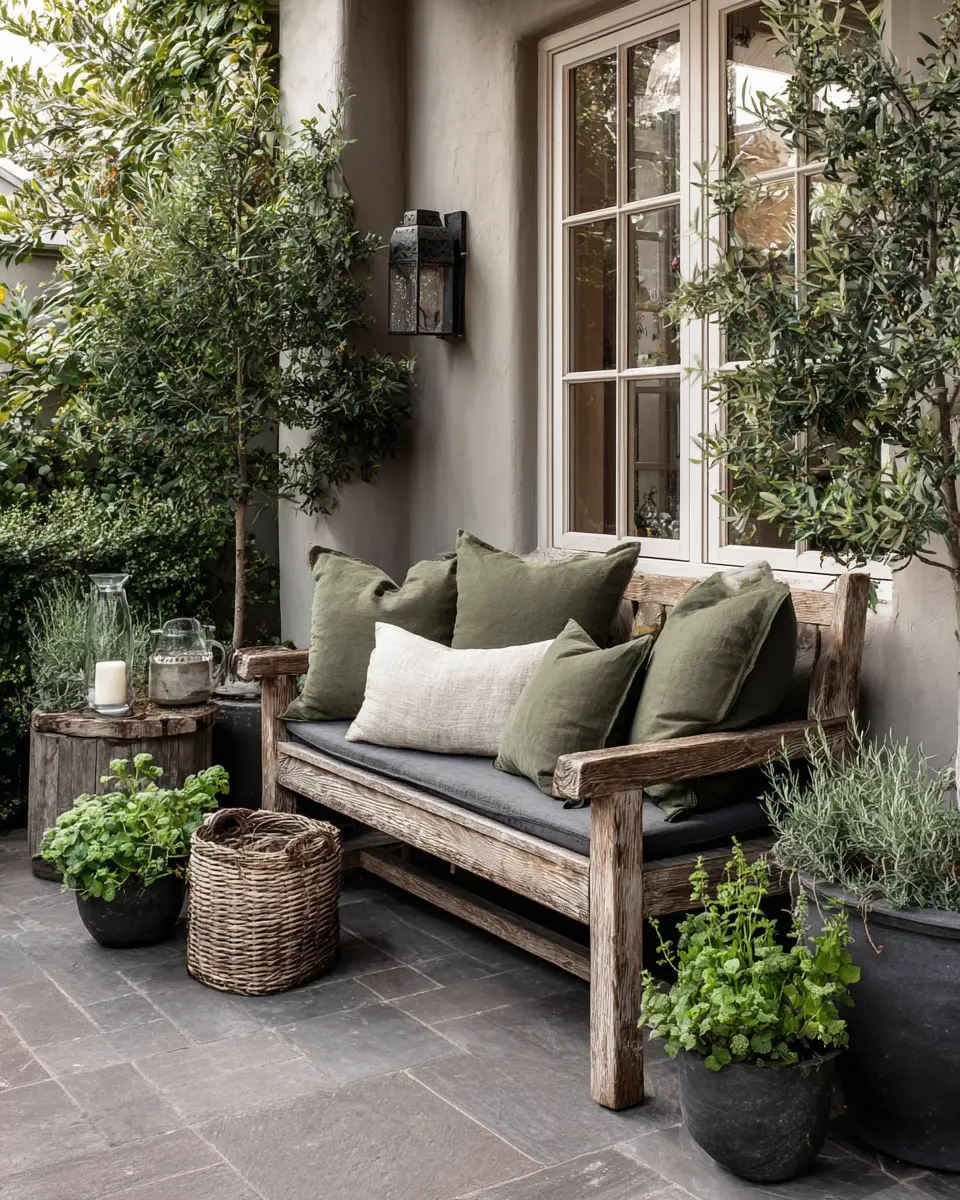 Olive Green Farmhouse Patio Decor Ideas