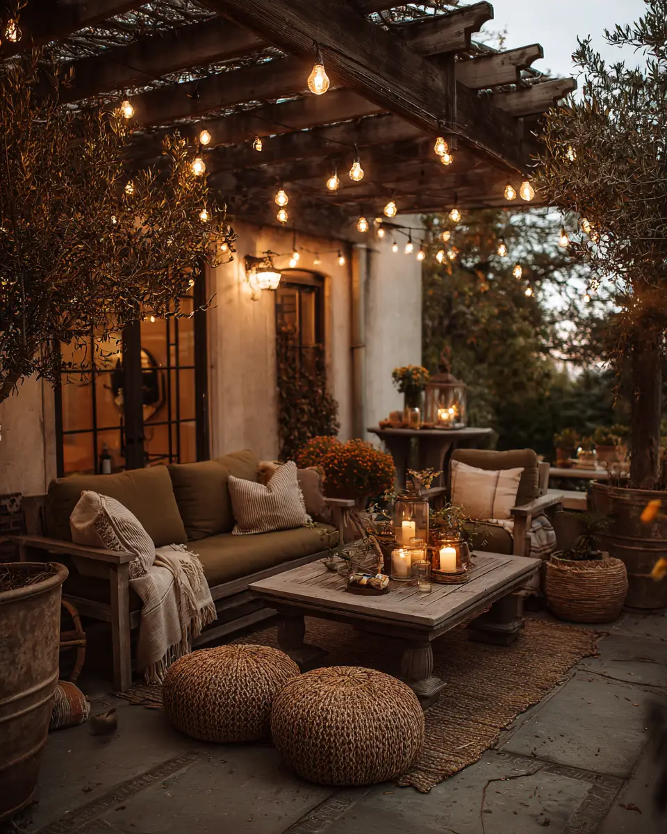 Olive Green Farmhouse Patio Decor Ideas