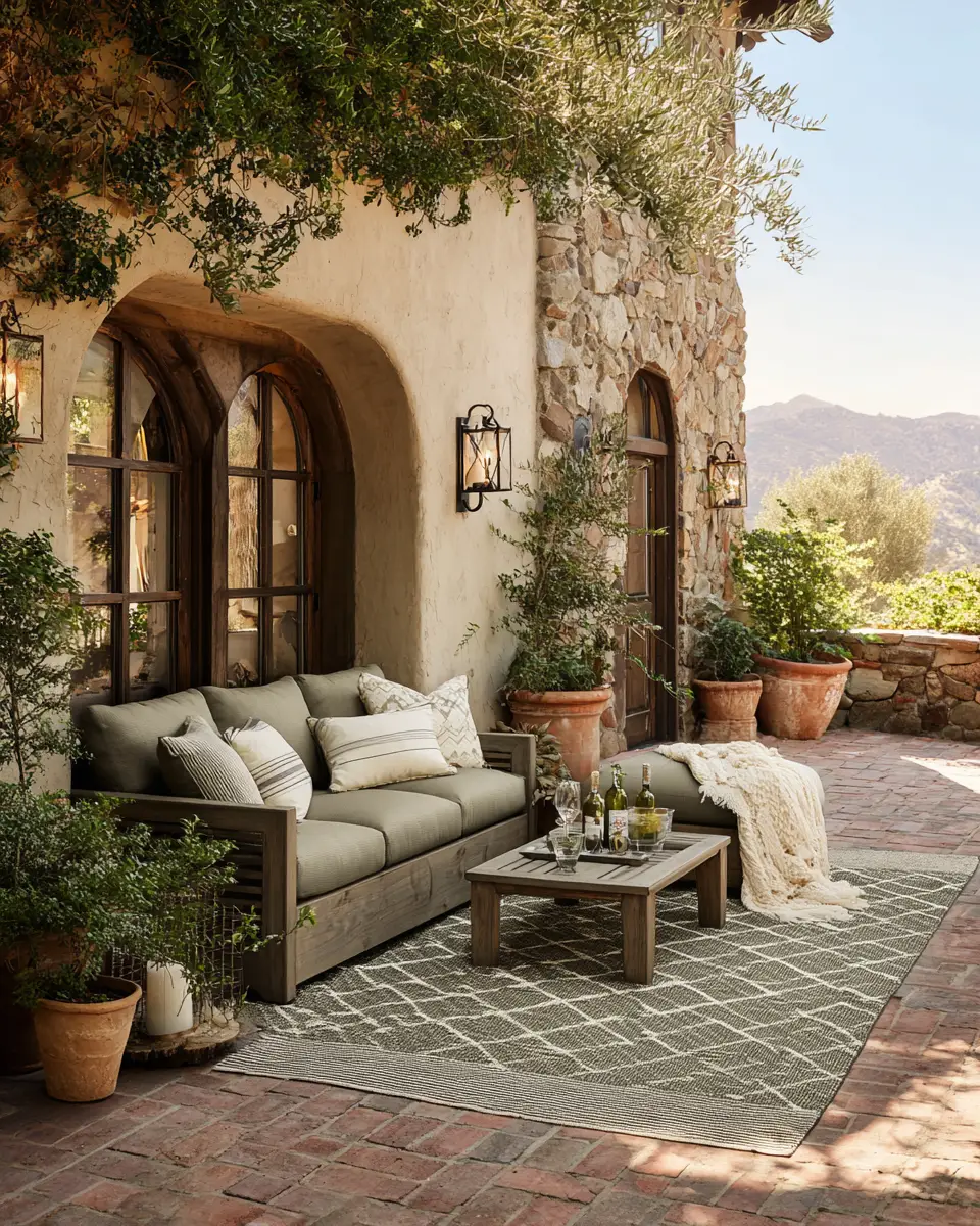 Olive Green Farmhouse Patio Decor Ideas