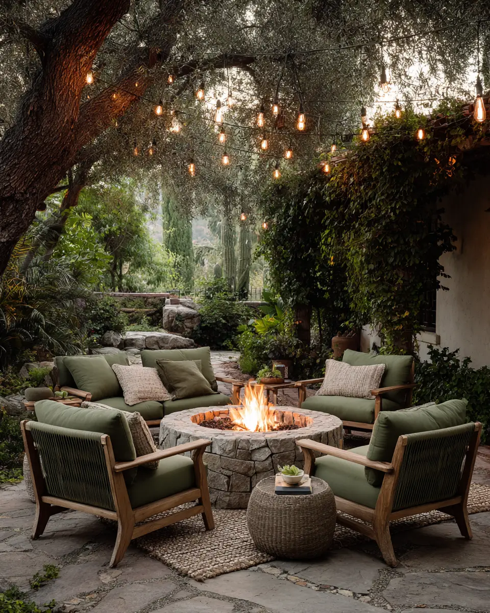 Olive Green Farmhouse Patio Decor Ideas