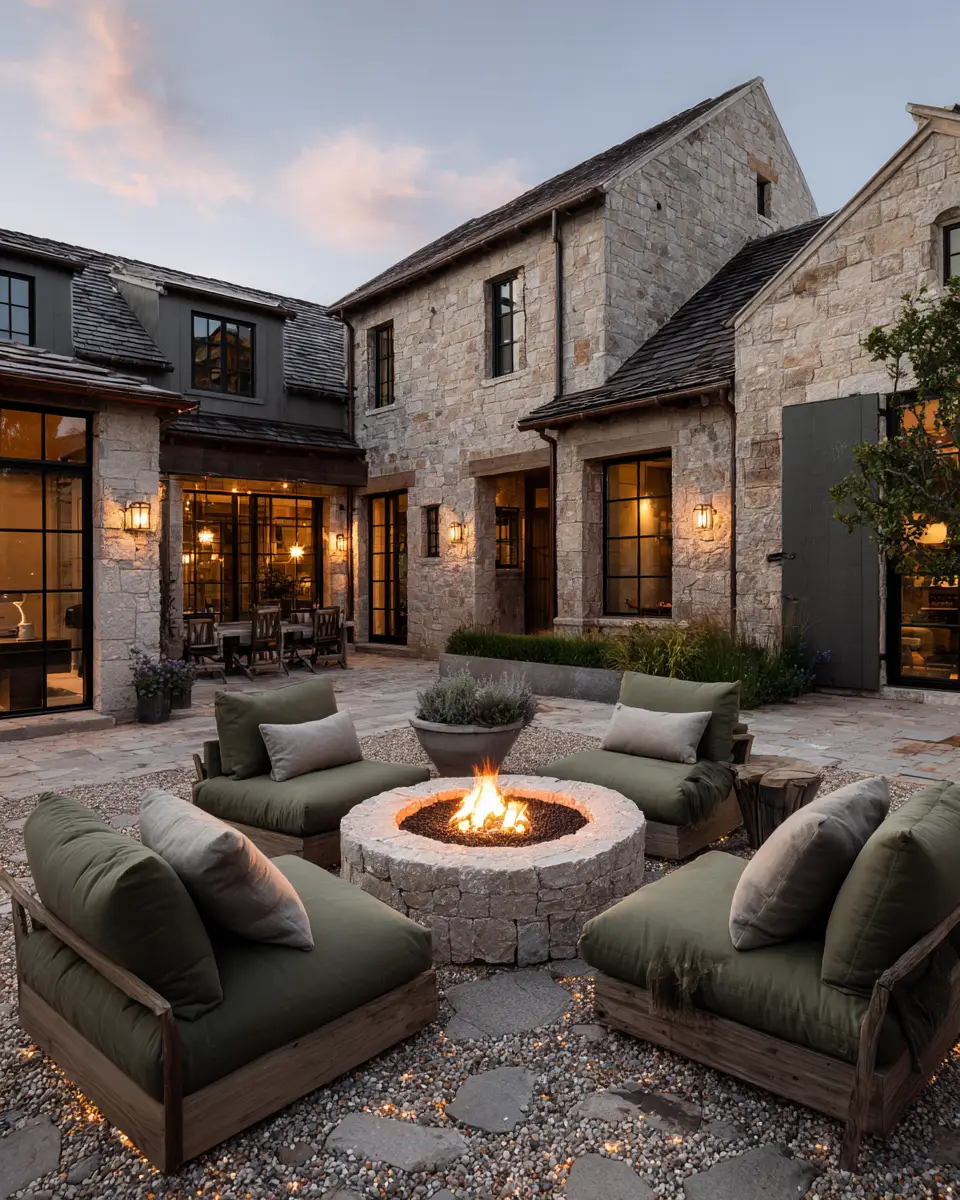 Olive Green Farmhouse Patio Decor Ideas