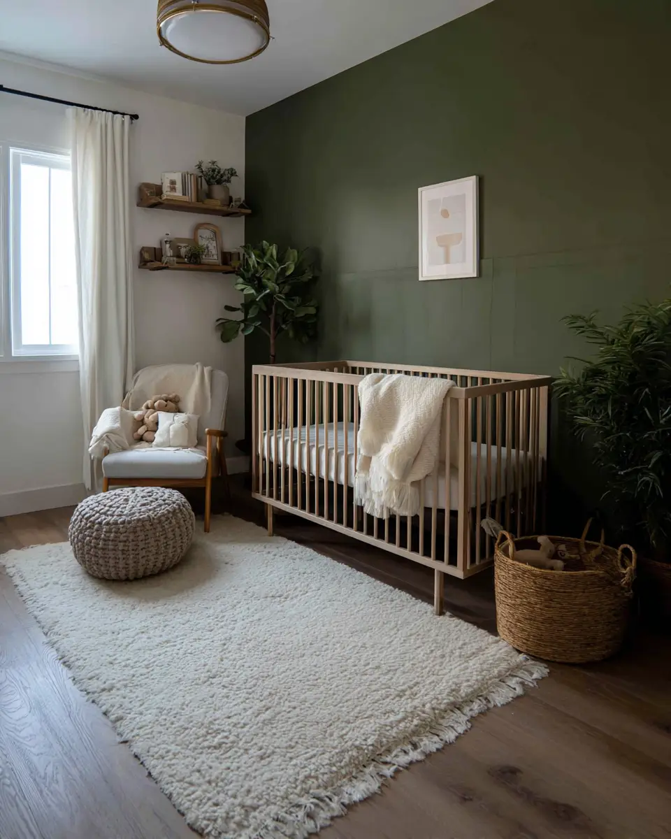 Olive Green Industrial Nursery Decor Ideas
