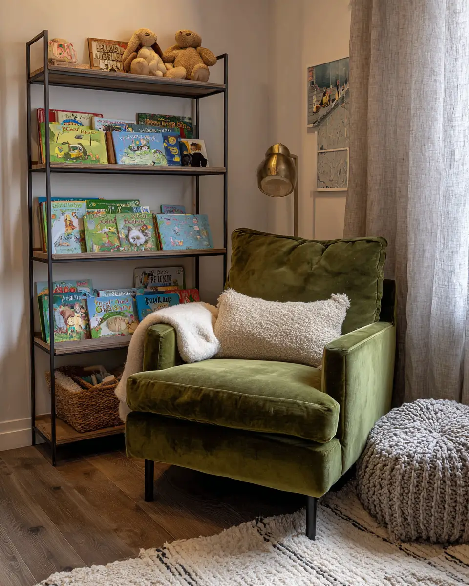 Olive Green Industrial Nursery Decor Ideas
