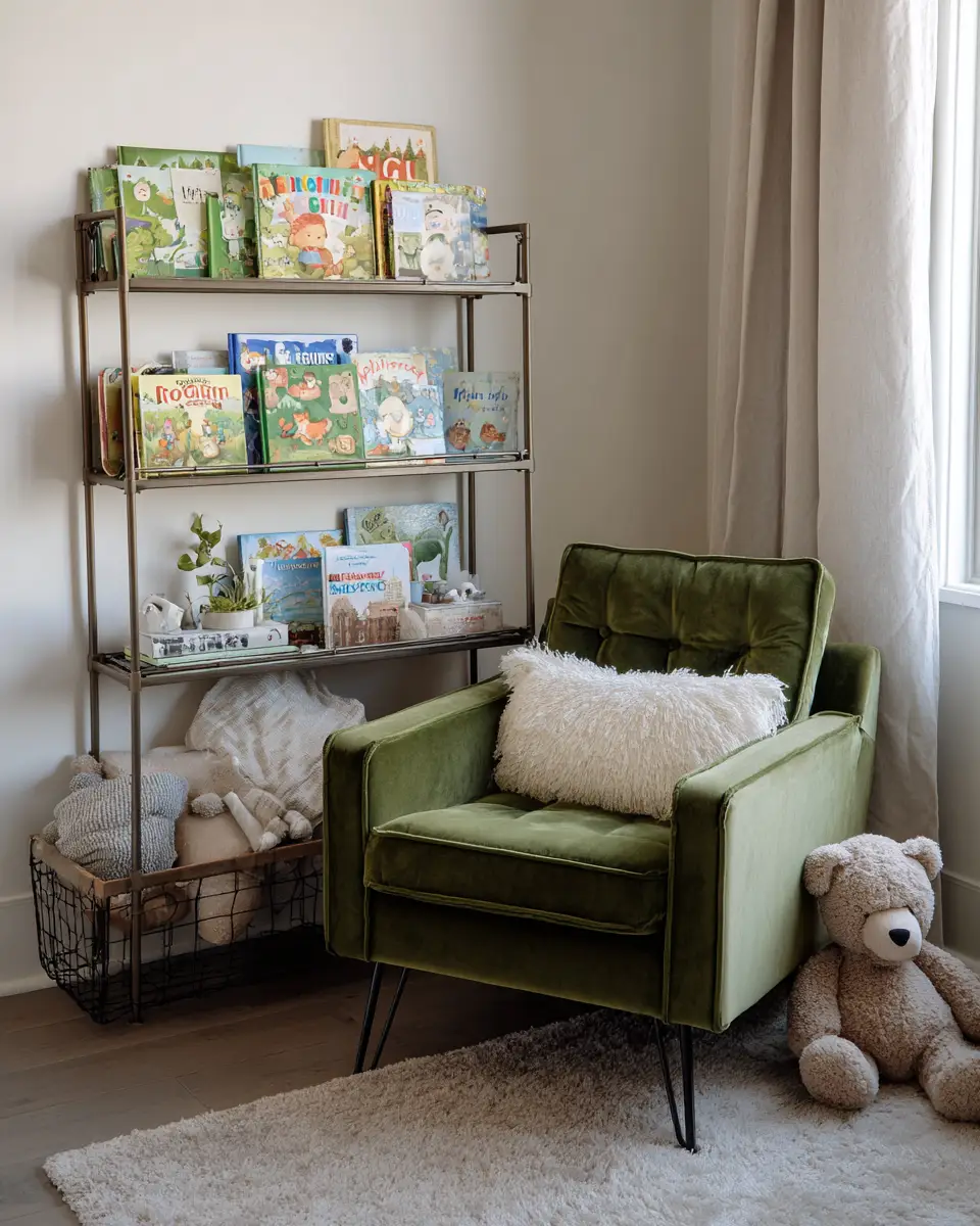 Olive Green Industrial Nursery Decor Ideas