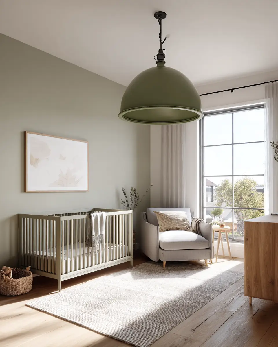 Olive Green Industrial Nursery Decor Ideas