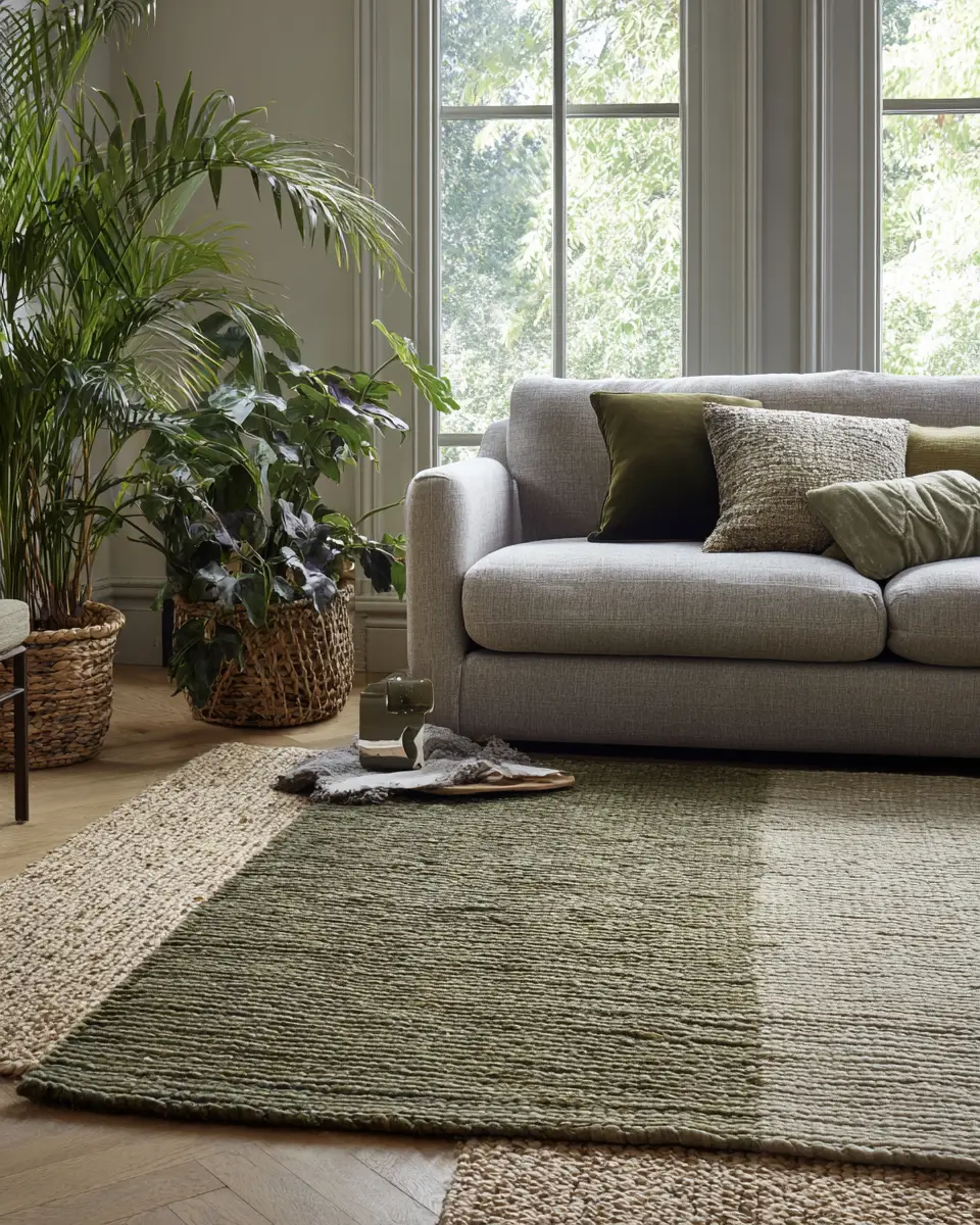 Olive Green Japandi Living Room Decor Ideas