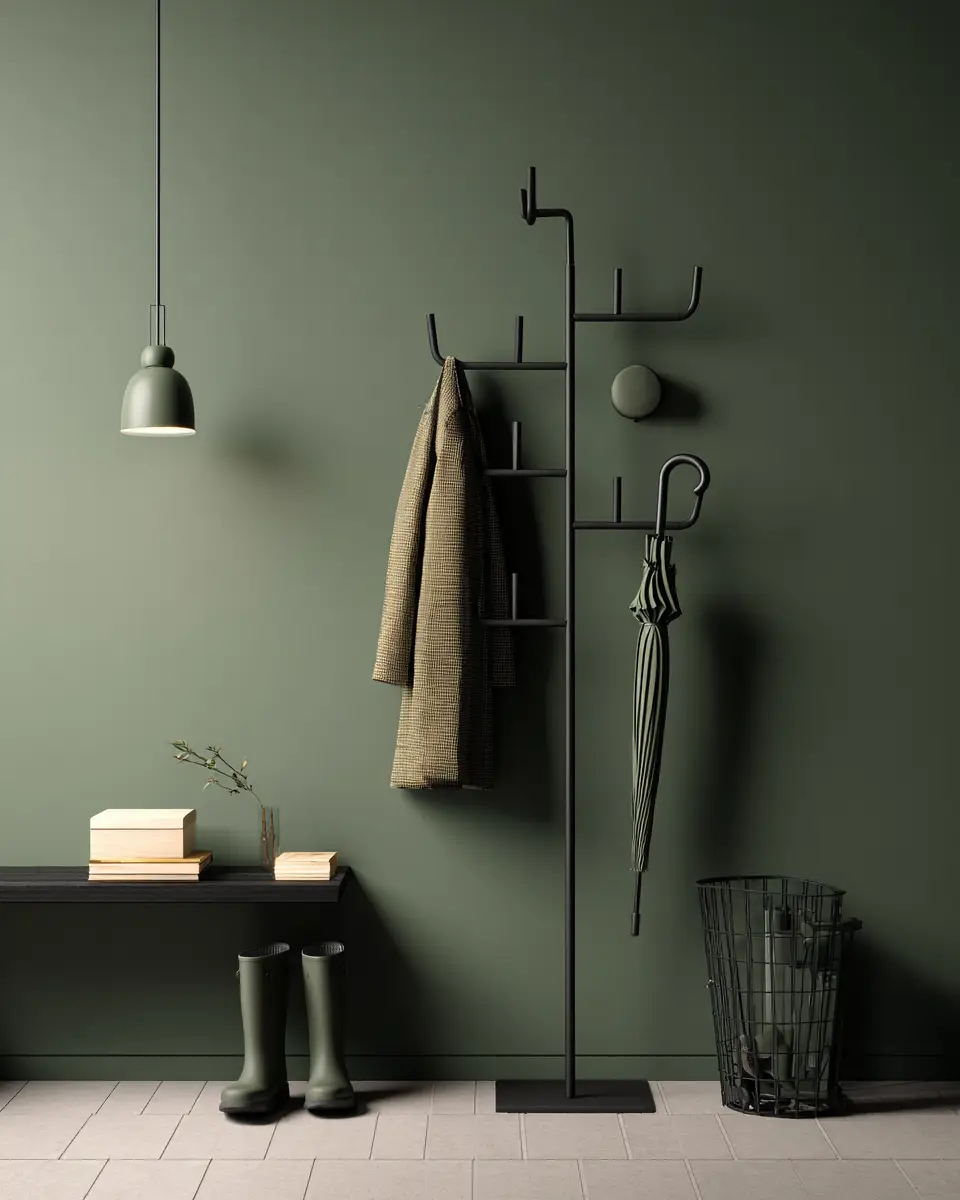 Olive Green Minimalist Entryway Decor Ideas