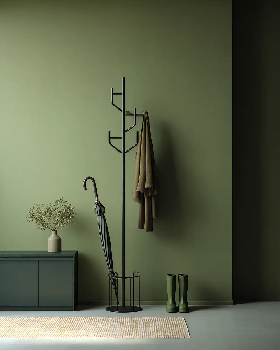 Olive Green Minimalist Entryway Decor Ideas