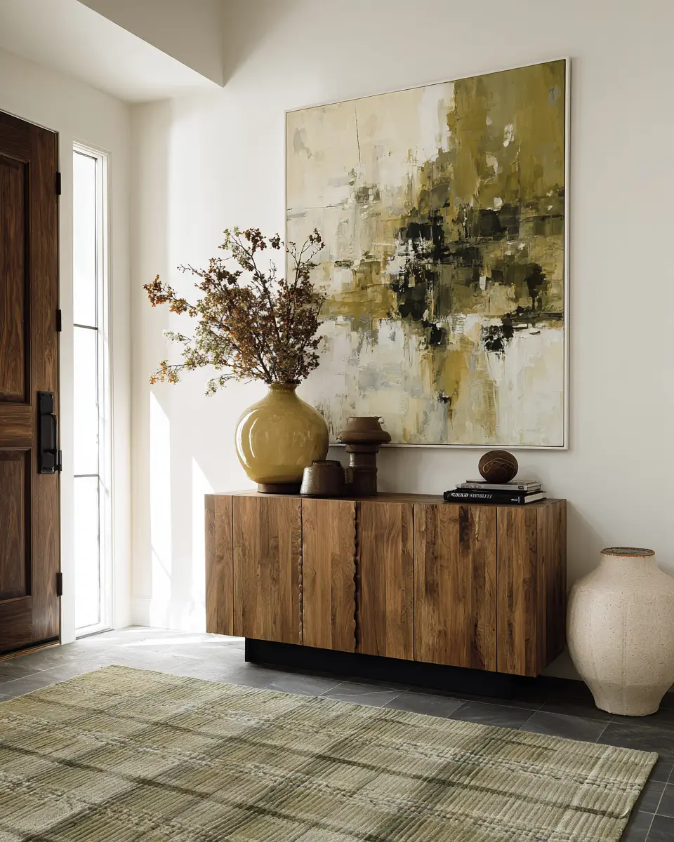 Olive Green Minimalist Entryway Decor Ideas