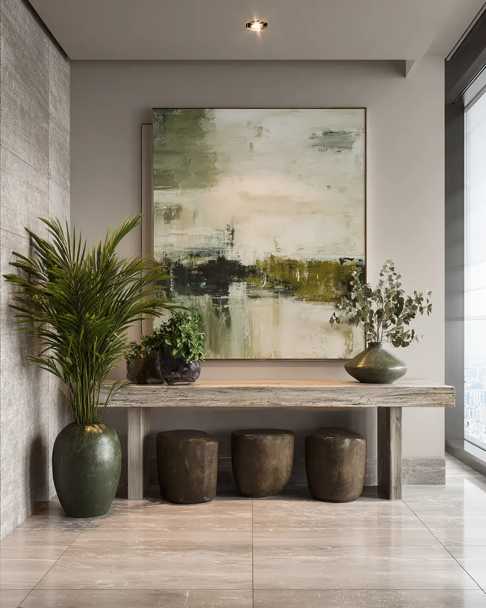 Olive Green Minimalist Entryway Decor Ideas