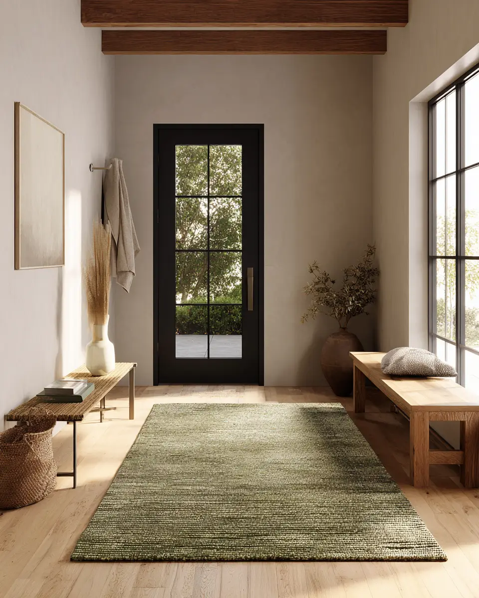 Olive Green Minimalist Entryway Decor Ideas