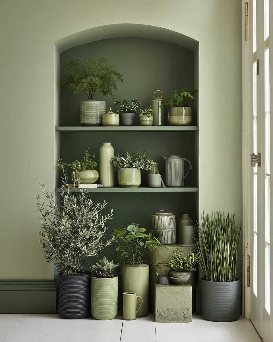 Olive Green Minimalist Entryway Decor Ideas