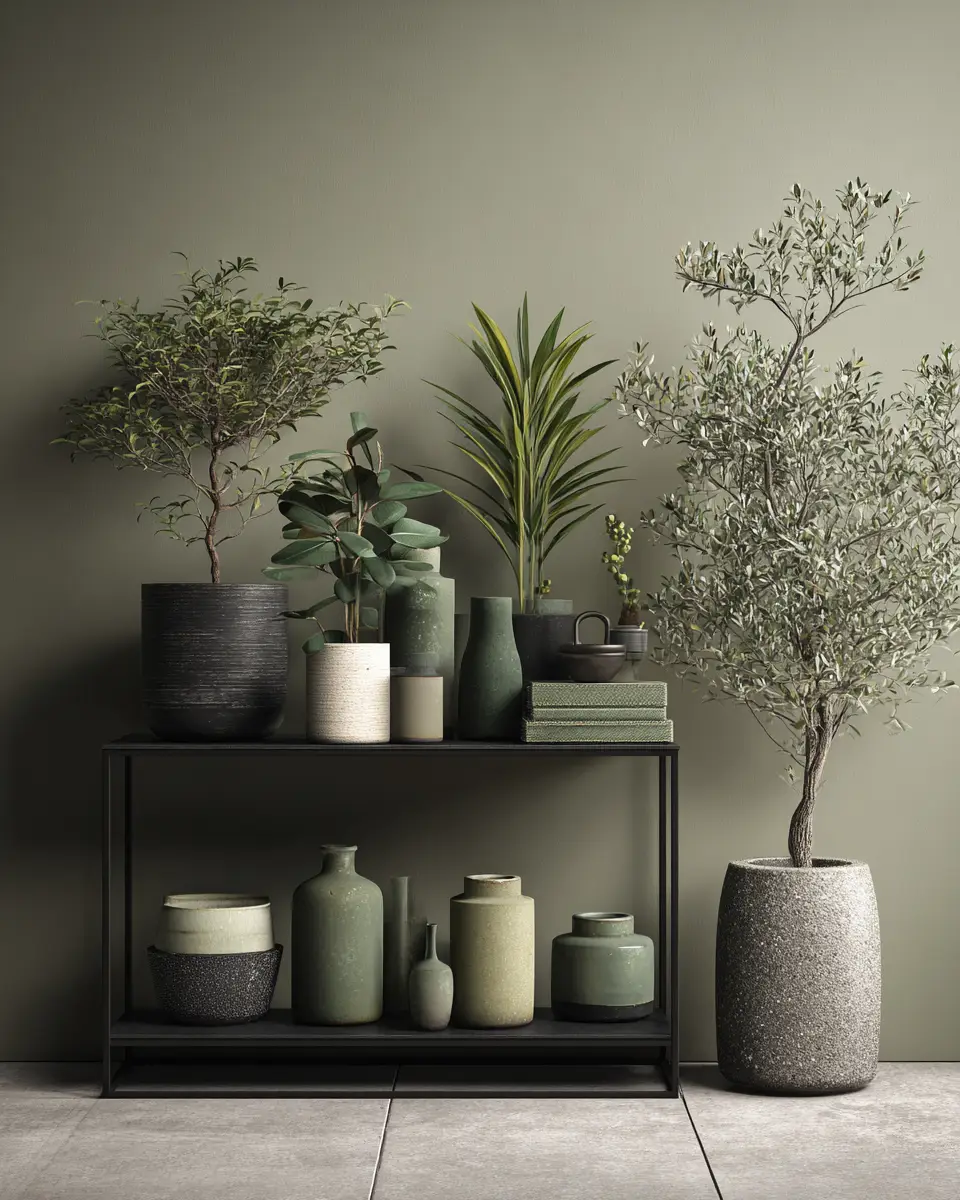 Olive Green Minimalist Entryway Decor Ideas