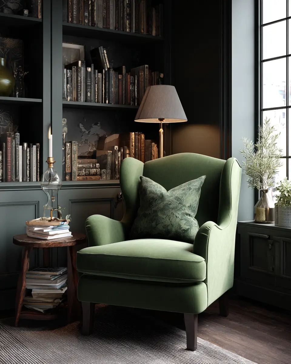 Olive Green Vintage Bedroom Decor Ideas