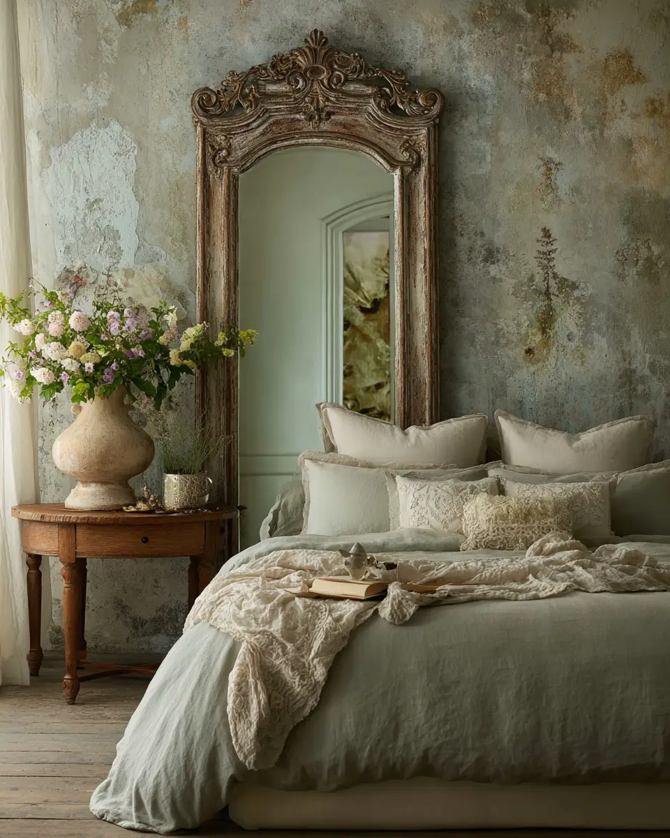 Olive Green Vintage Bedroom Decor Ideas