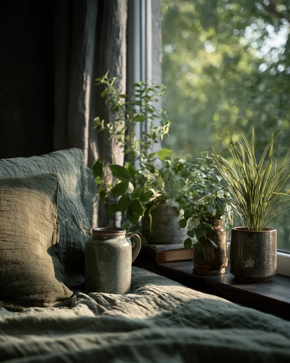 Olive Green Vintage Bedroom Decor Ideas