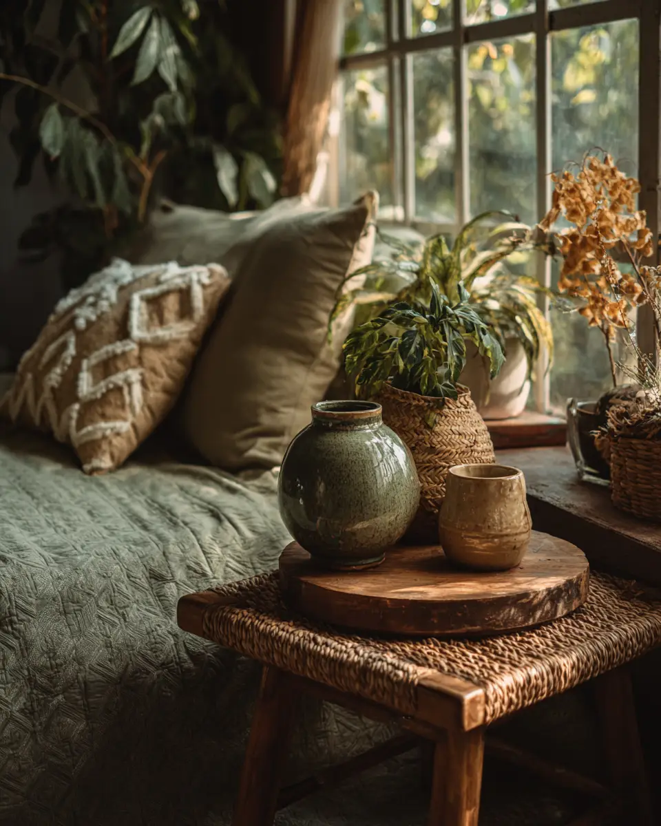 Olive Green Vintage Bedroom Decor Ideas