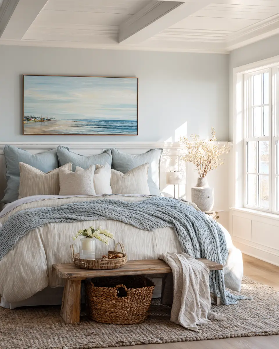 Open Concept Coastal Bedroom Decor Ideas