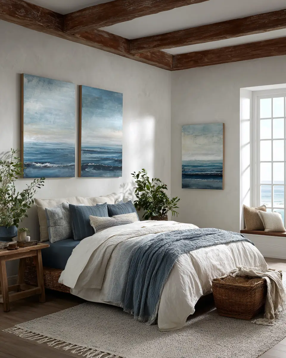 Open Concept Coastal Bedroom Decor Ideas