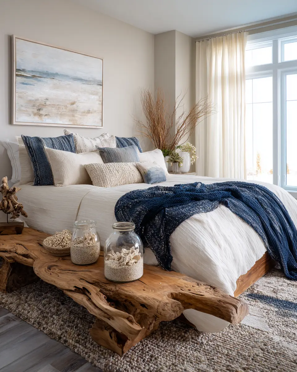 Open Concept Coastal Bedroom Decor Ideas