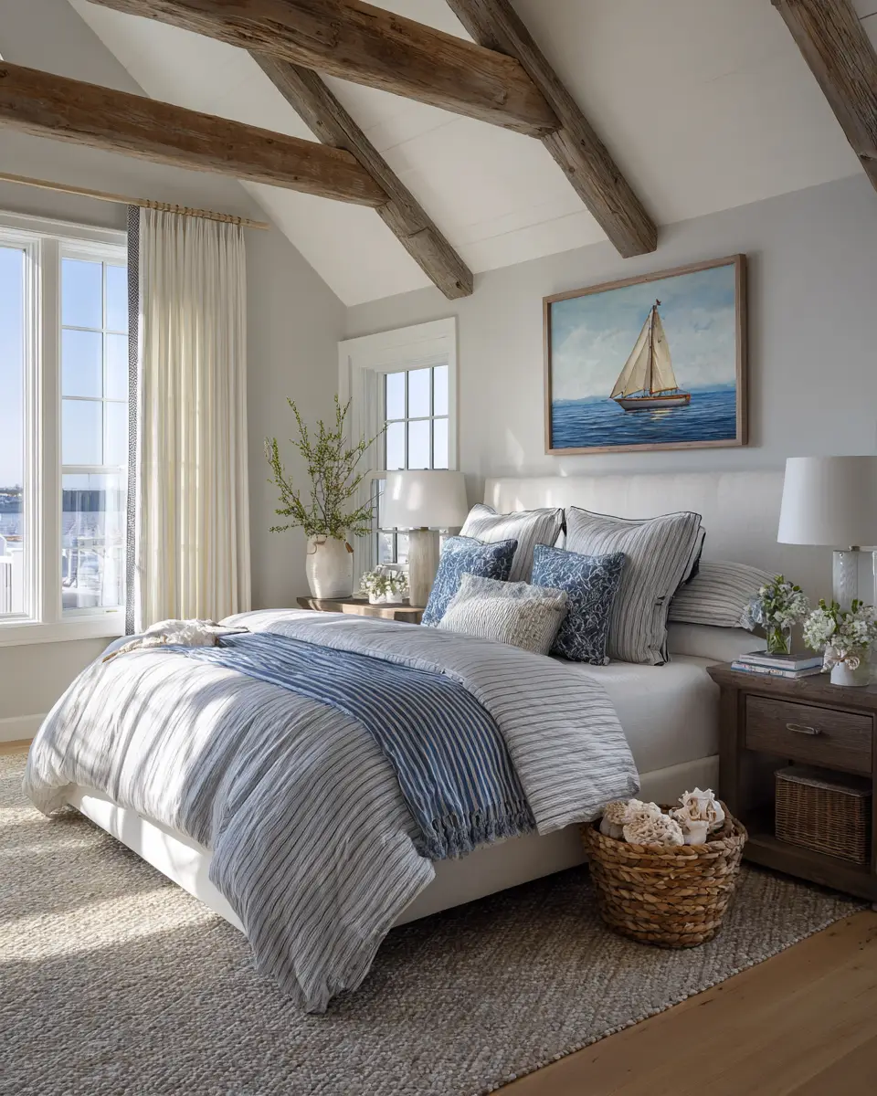 Open Concept Coastal Bedroom Decor Ideas