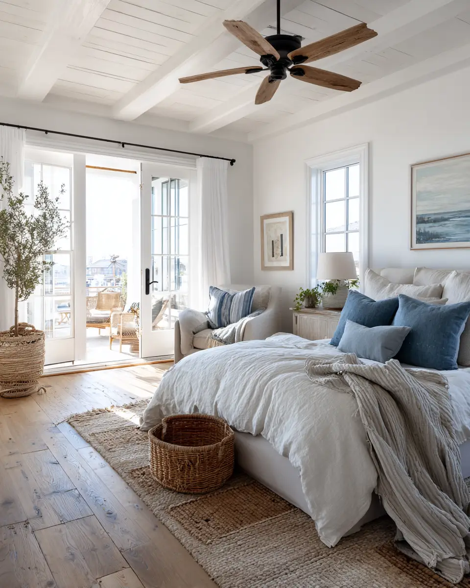 Open Concept Coastal Bedroom Decor Ideas