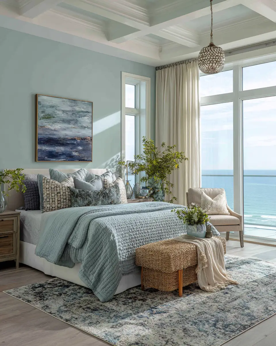 Open Concept Coastal Bedroom Decor Ideas