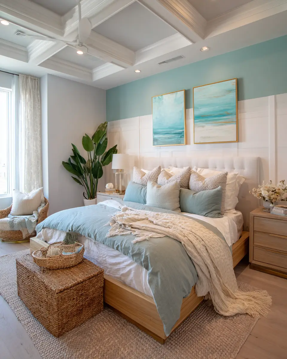 Open Concept Coastal Bedroom Decor Ideas