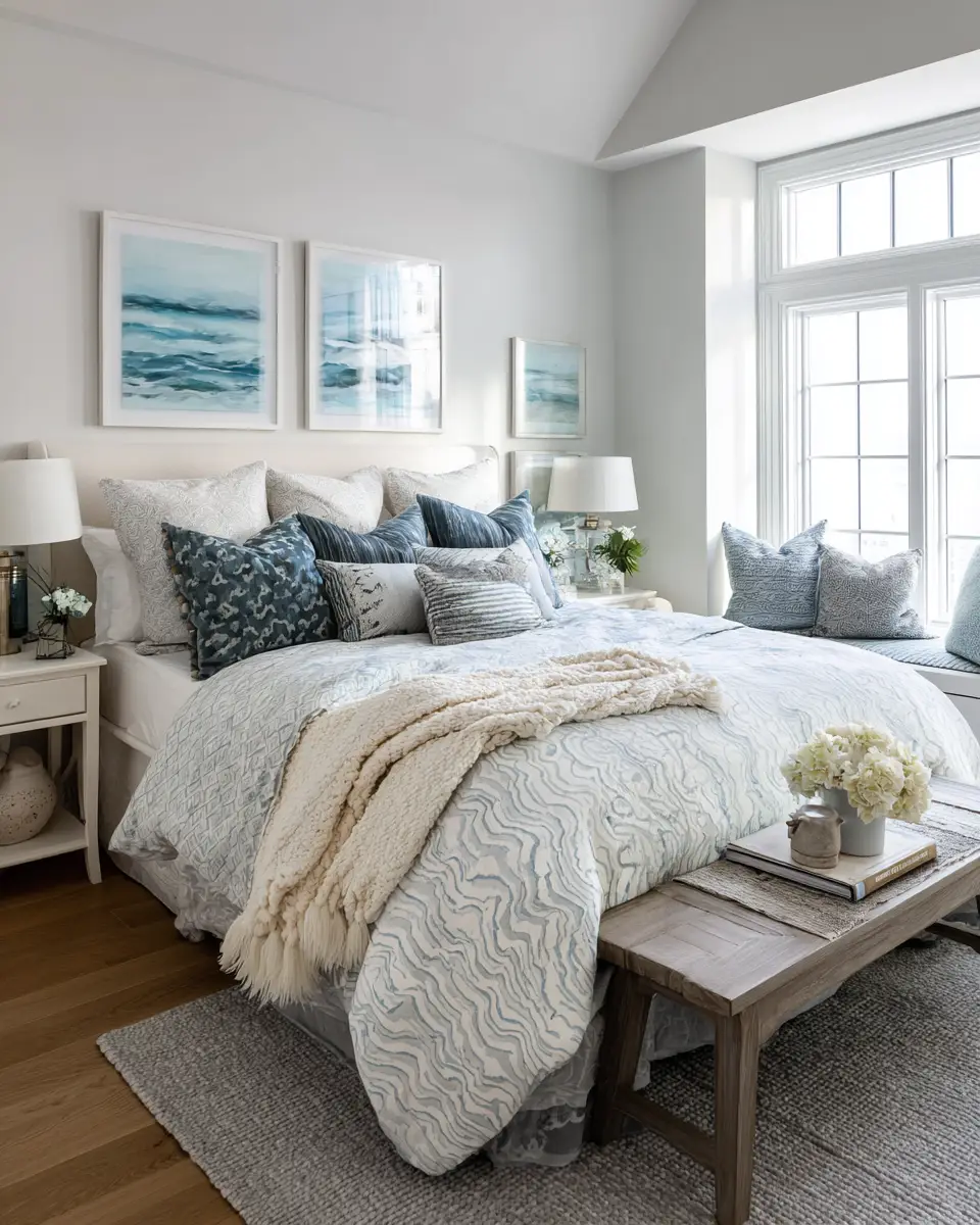 Open Concept Coastal Bedroom Decor Ideas
