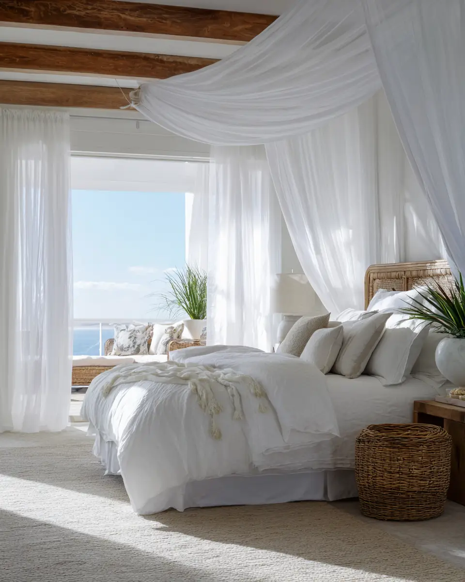 Open Concept Coastal Bedroom Decor Ideas