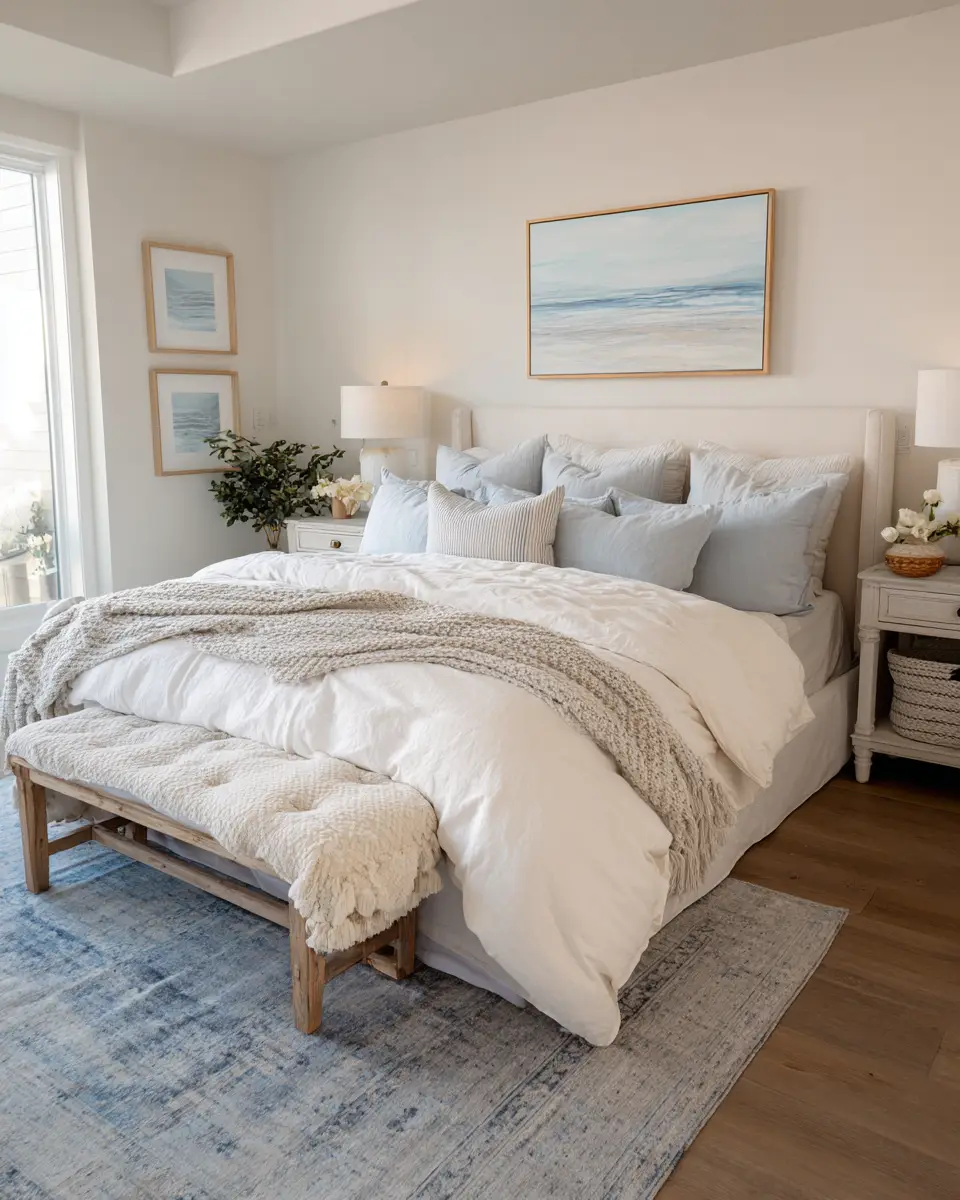 Open Concept Coastal Bedroom Decor Ideas