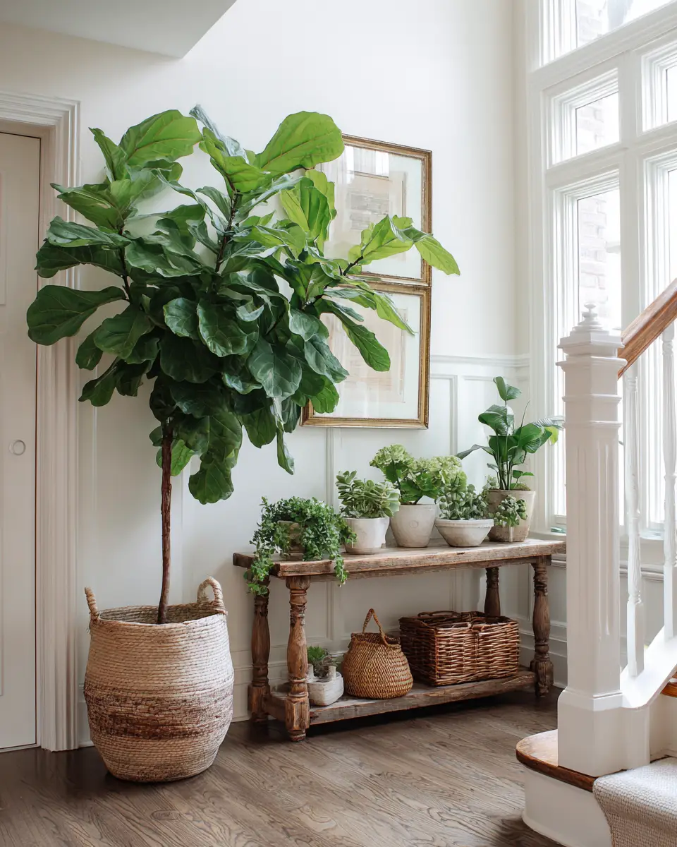 Open Concept Farmhouse Entryway Decor Ideas