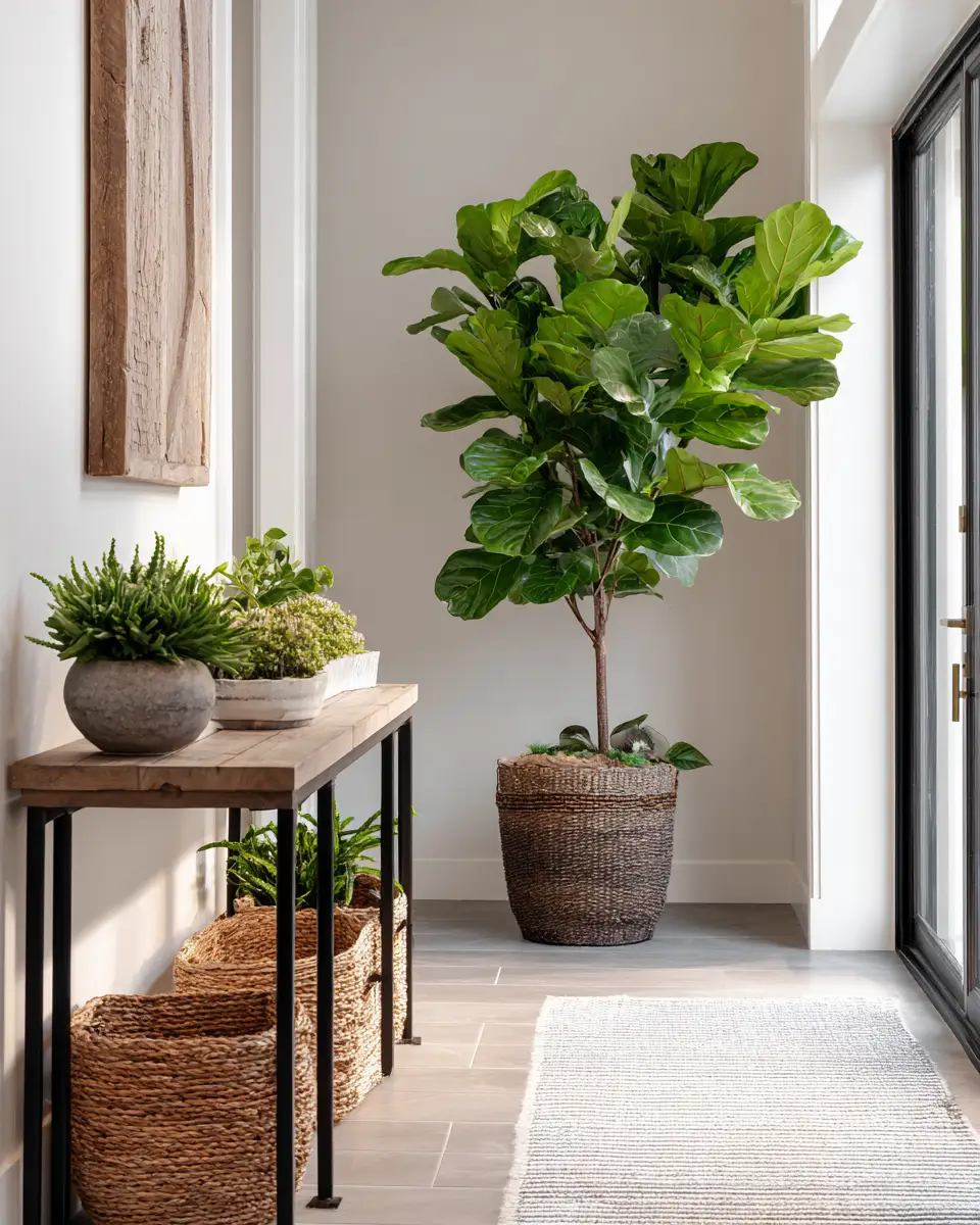 Open Concept Farmhouse Entryway Decor Ideas