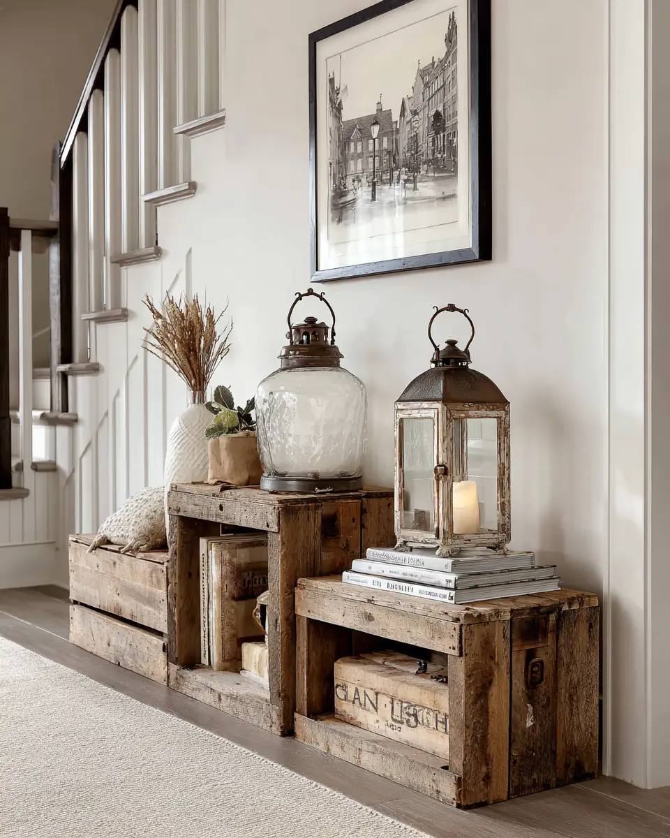 Open Concept Farmhouse Entryway Decor Ideas