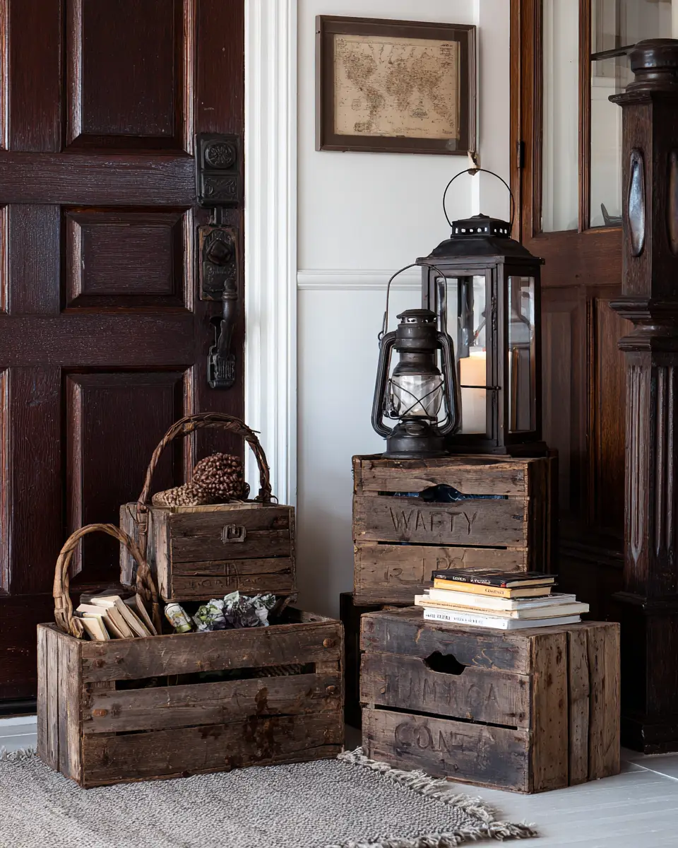 Open Concept Farmhouse Entryway Decor Ideas