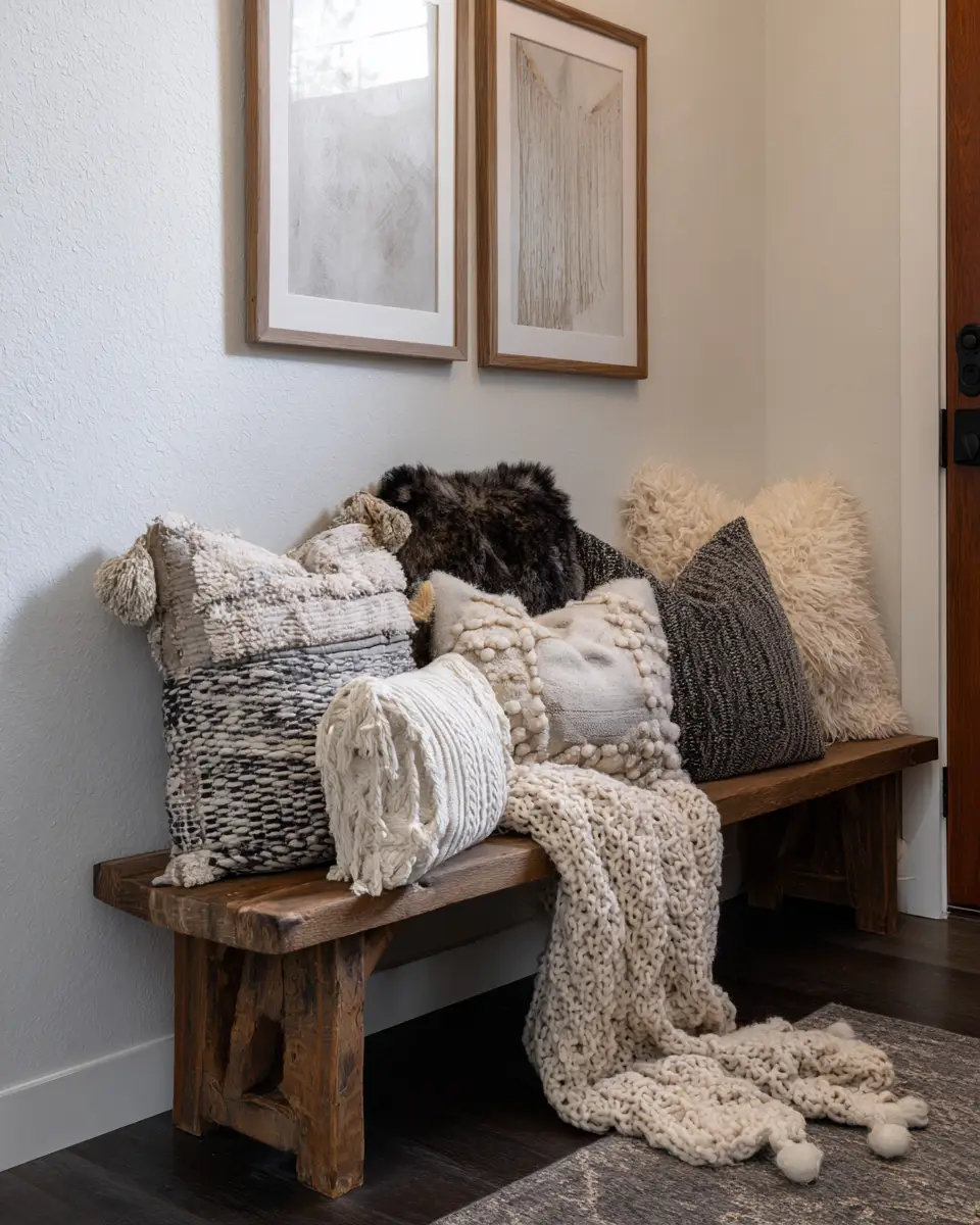 Open Concept Farmhouse Entryway Decor Ideas